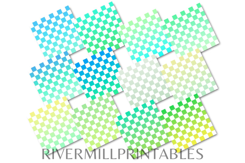 green-blue-amp-yellow-checkerboard-background-digital-paper-pack
