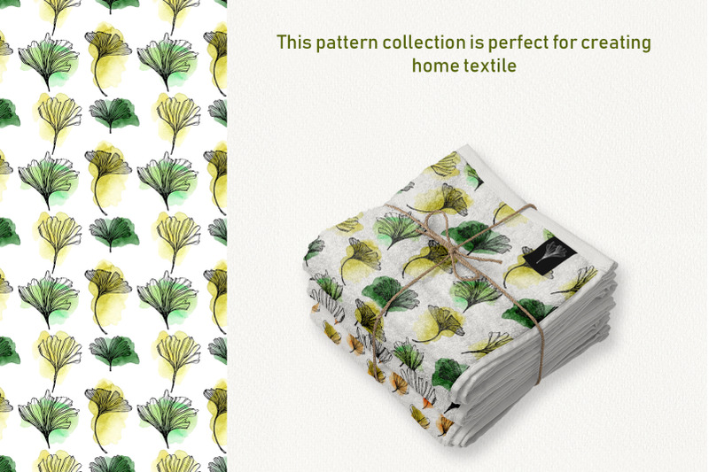 ginkgo-leaves-pattern-collection