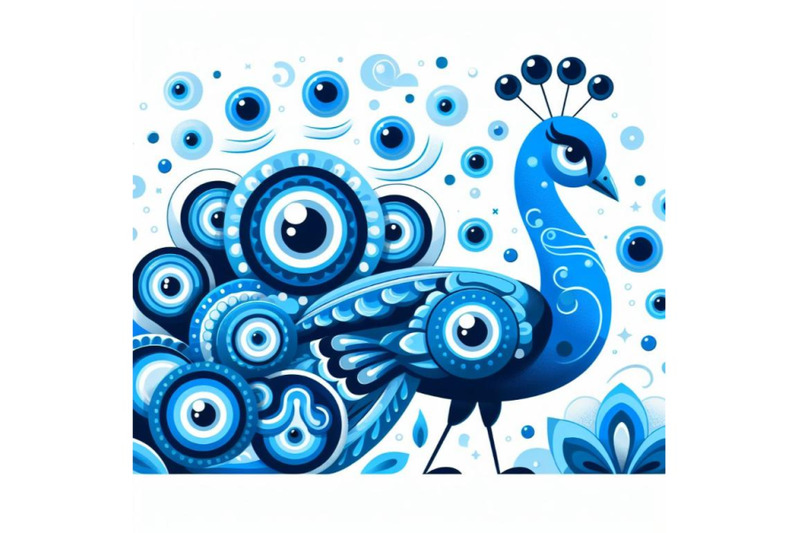 blue-peacock-abstract-animal-wall-art-on-white-background-039