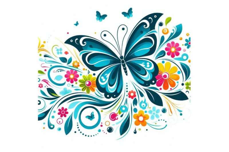 butterfly-design-over-white-background-abstract-vector-art