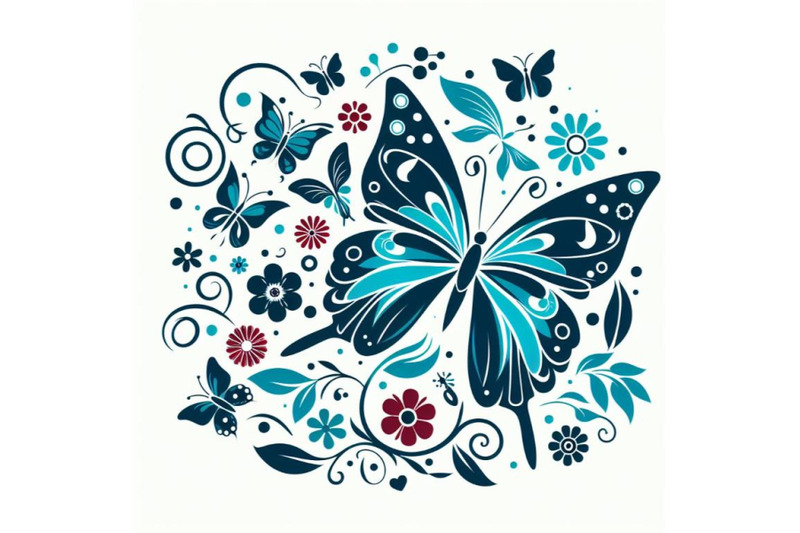 butterfly-design-over-white-background-abstract-vector-art