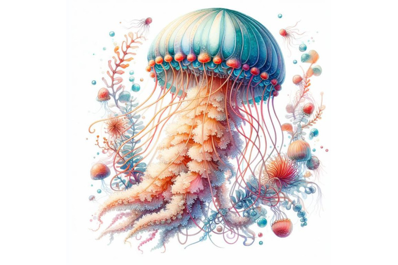 exotic-beautiful-watercolor-jellyfish