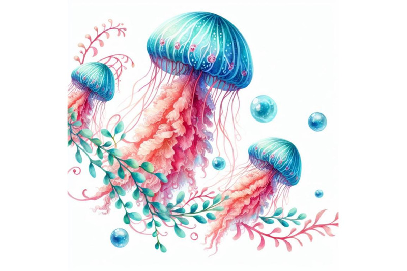 exotic-beautiful-watercolor-jellyfish