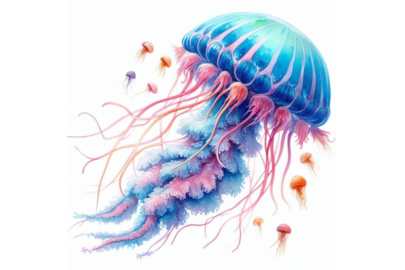 exotic-beautiful-watercolor-jellyfish