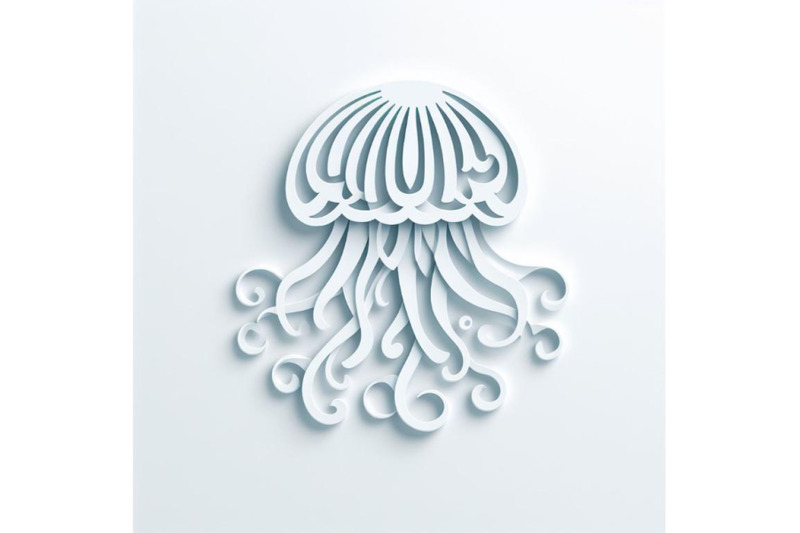 12-paper-cut-jellyfish-icon-isolset