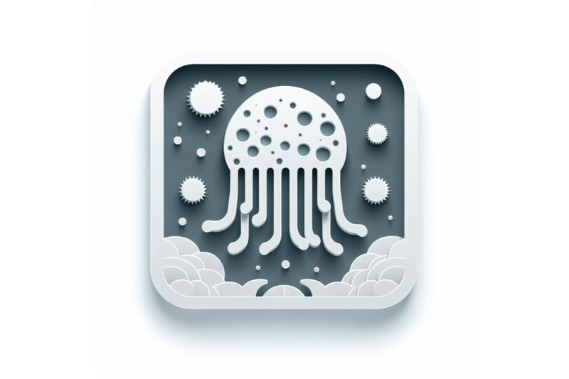 12-paper-cut-jellyfish-icon-isolset