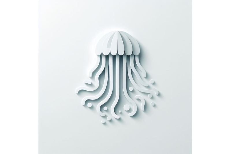 12-paper-cut-jellyfish-icon-isolset