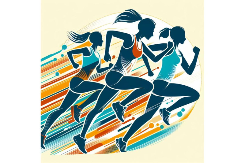 12-running-athletes-vector-sy-set