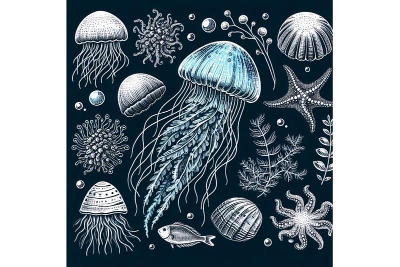 12-hand-drawn-vector-jellyfish-set