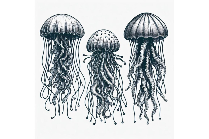 12-hand-drawn-vector-jellyfish-set