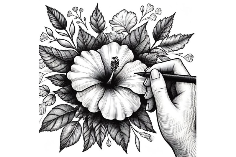 12-hand-drawing-hibiscus-flower-set