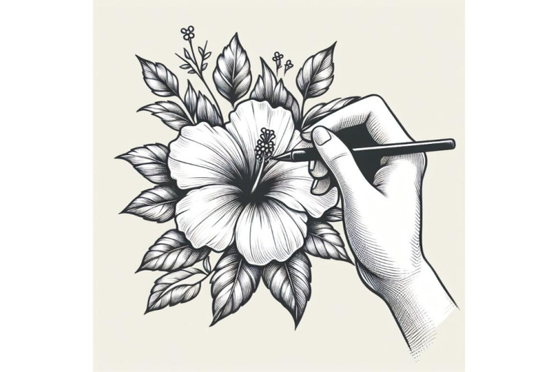 12-hand-drawing-hibiscus-flower-set