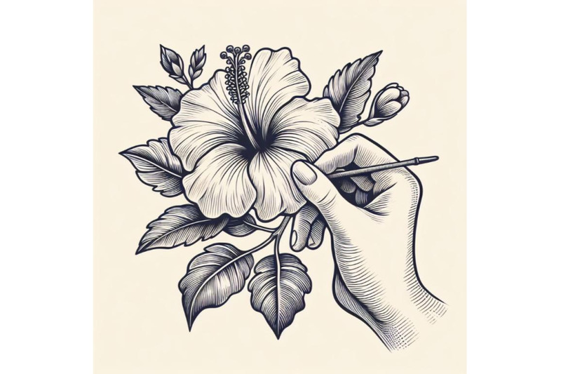 12-hand-drawing-hibiscus-flower-set