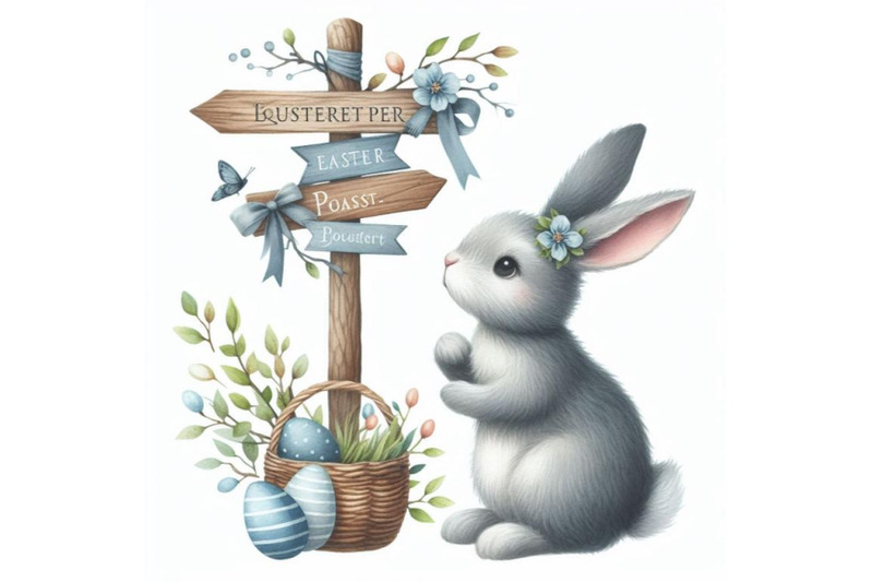 12-watercolor-easter-bunny-with-sign-set