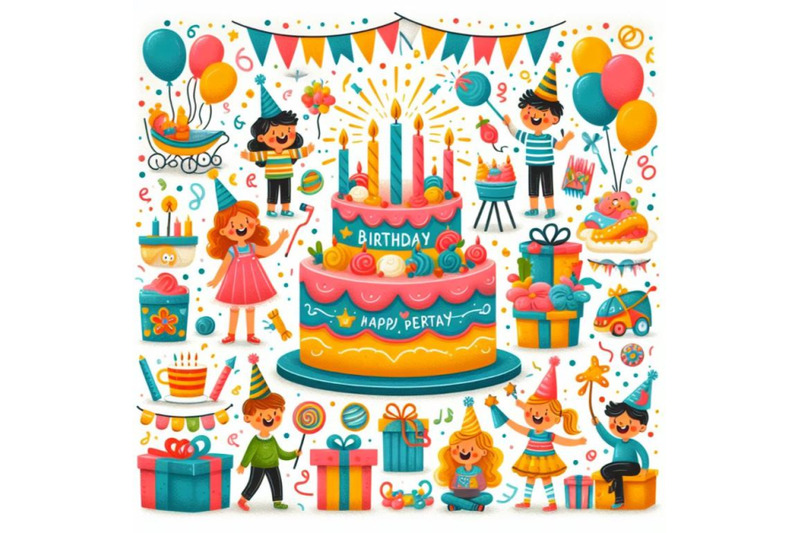 12-illustration-of-birthday-party-el-set