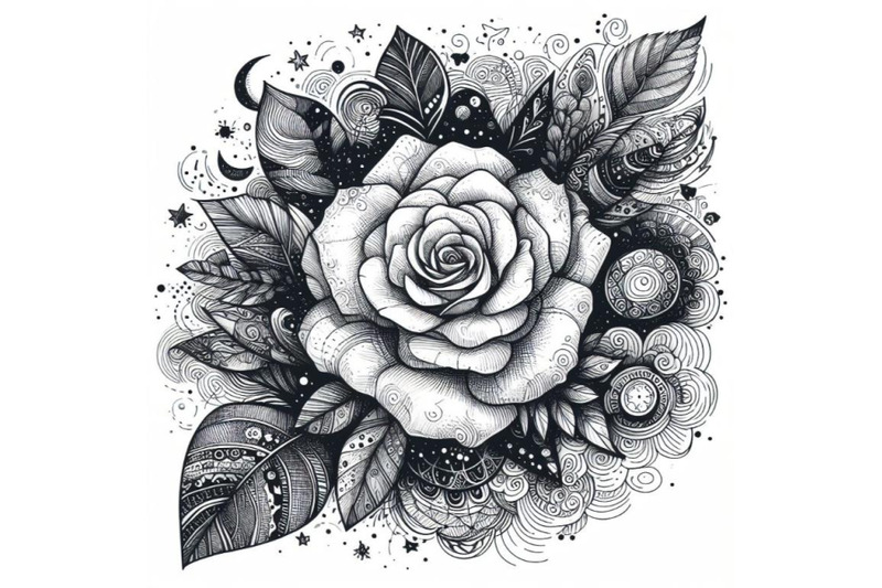 12-artistic-doodle-white-rose-hset