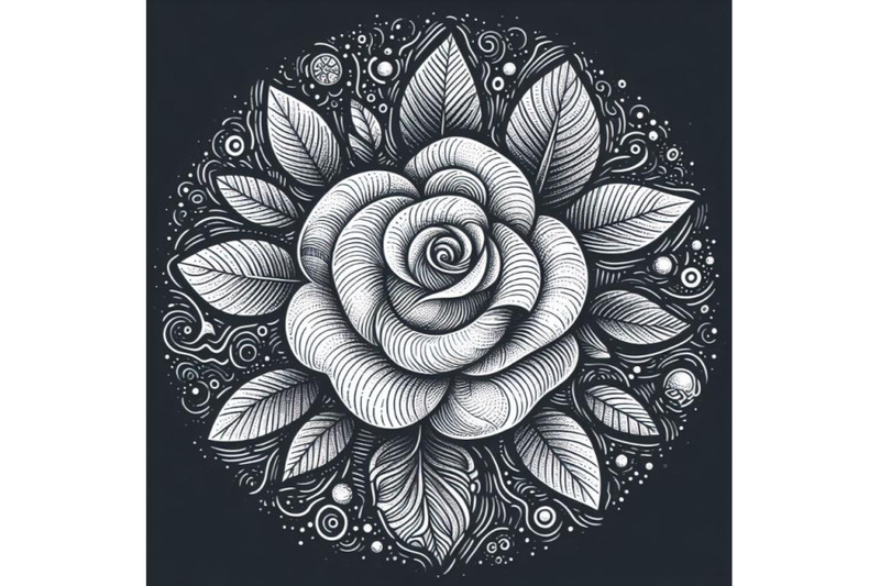 12-artistic-doodle-white-rose-hset