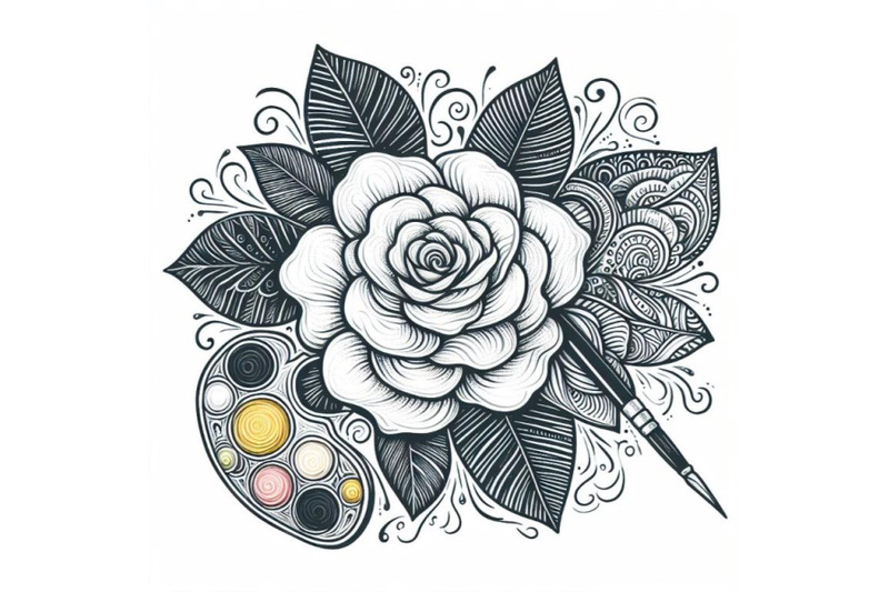 12-artistic-doodle-white-rose-hset