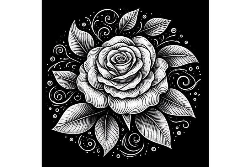 12-artistic-doodle-white-rose-hset