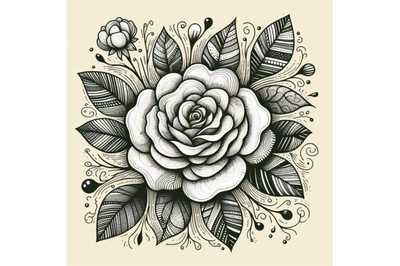 12-artistic-doodle-white-rose-hset