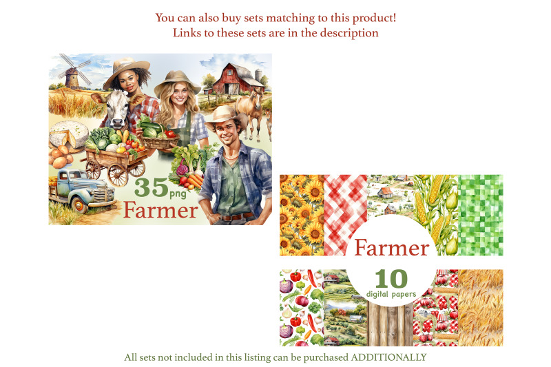 farmer-digital-paper-checkered-pattern