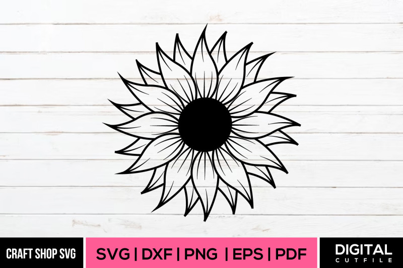 sunflower-svg-sunflower-dxf-eps-png-vector