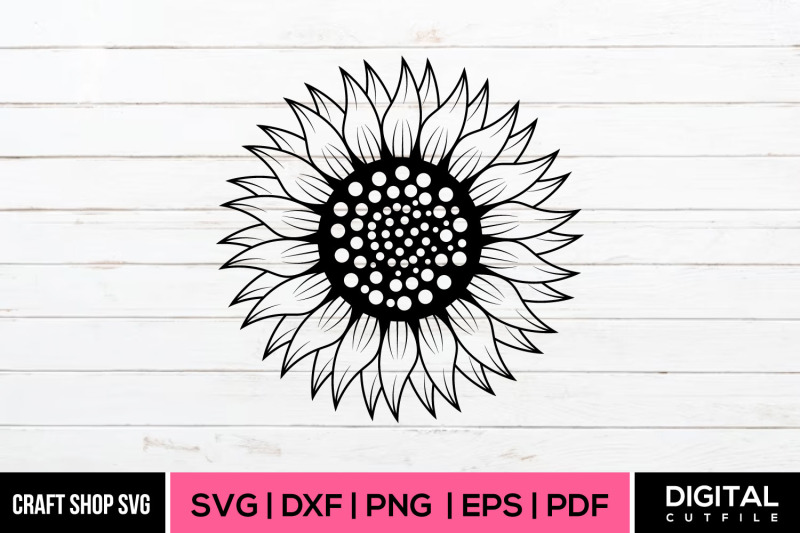 sunflower-svg-png-eps-artline-vector
