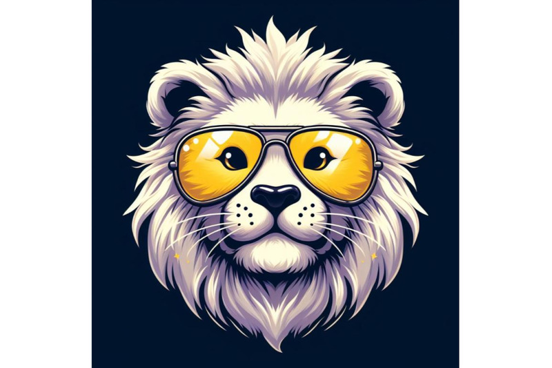 12-digital-art-of-a-cute-white-lion-set