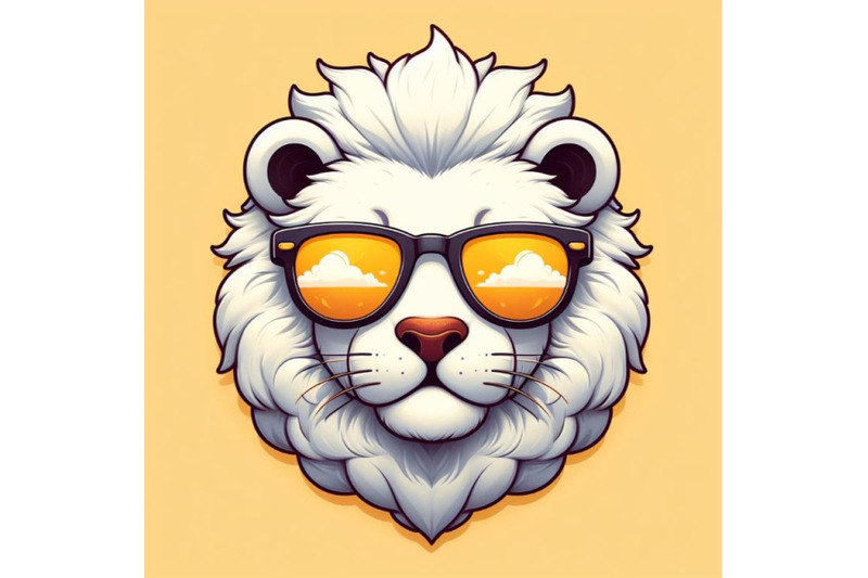 12-digital-art-of-a-cute-white-lion-set