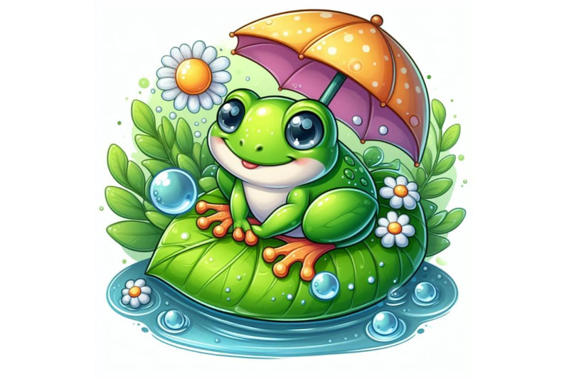 12-illustration-of-cute-frog-setting-set
