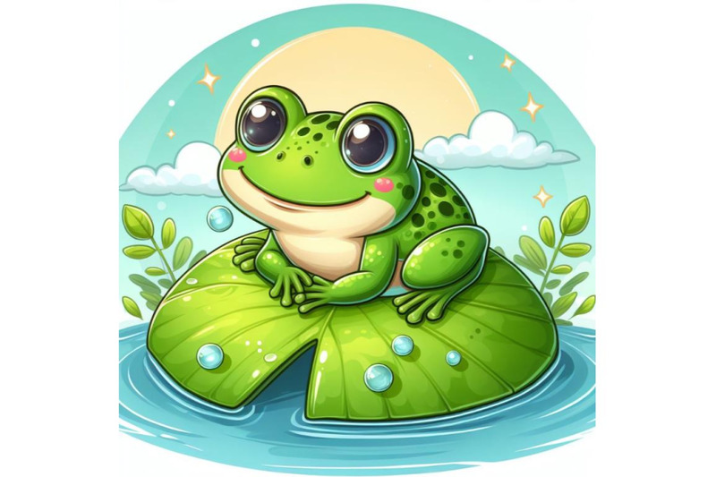 12-illustration-of-cute-frog-setting-set