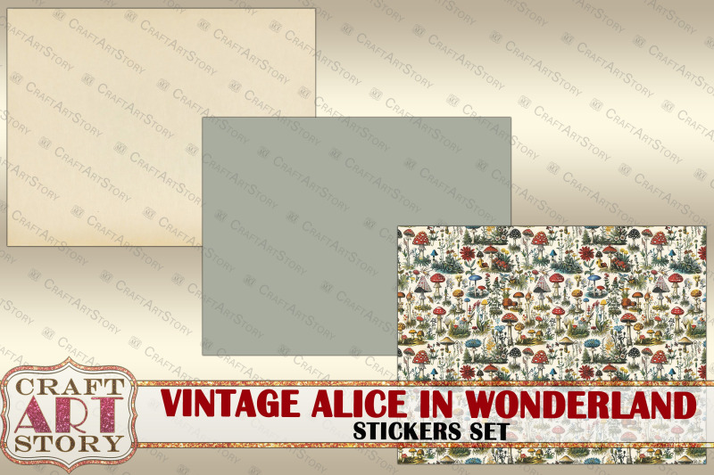 vintage-alice-wonderland-stickers-set-fussy-cuts-scrapbook