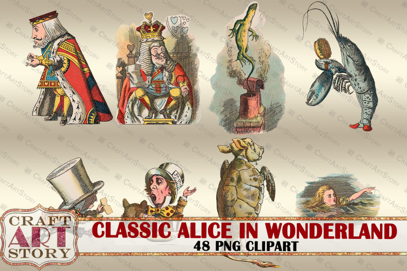 classic-alice-in-wonderland-clipart-48-png-digital-stickers