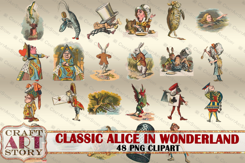 classic-alice-in-wonderland-clipart-48-png-digital-stickers