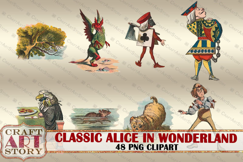 classic-alice-in-wonderland-clipart-48-png-digital-stickers