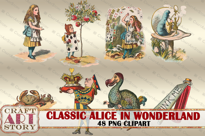 classic-alice-in-wonderland-clipart-48-png-digital-stickers