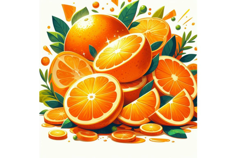 12-fresh-cut-orange-fruit-abstset