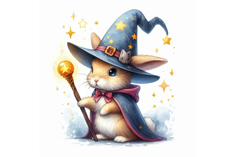 12-rabbit-wizard-digital-watercoset