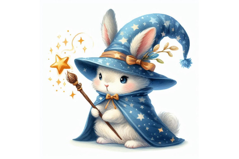 12-rabbit-wizard-digital-watercoset