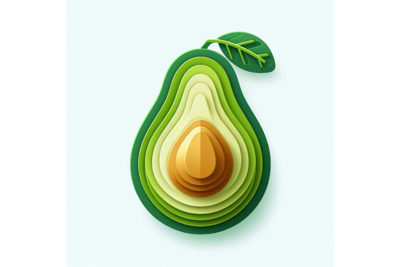 12-vector-paper-cut-green-avocadset