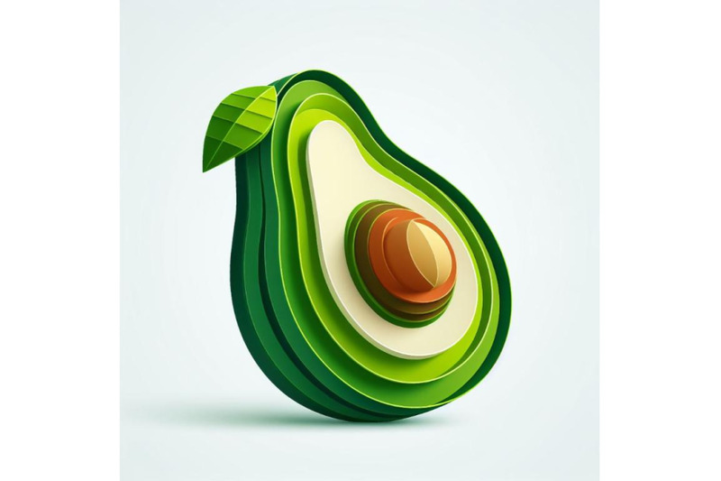 12-vector-paper-cut-green-avocadset