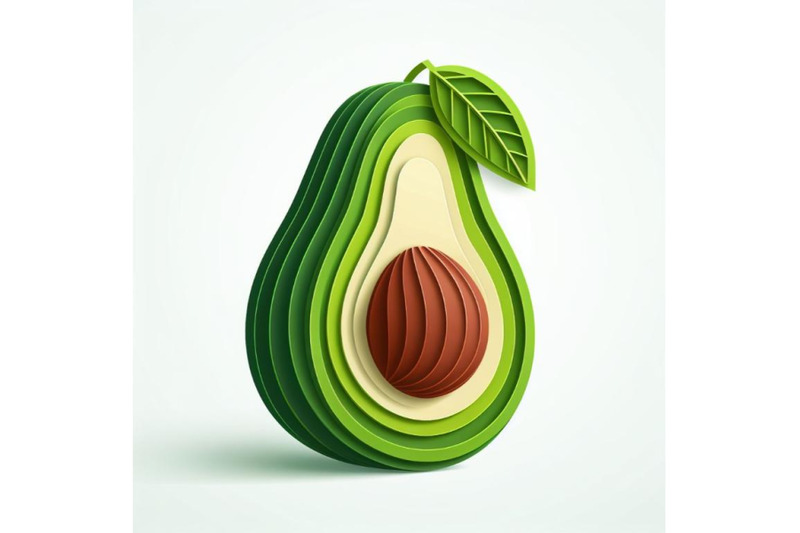 12-vector-paper-cut-green-avocadset