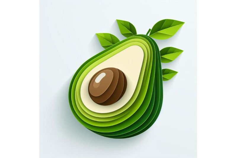 12-vector-paper-cut-green-avocadset