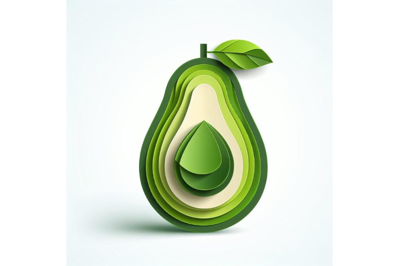 12-vector-paper-cut-green-avocadset