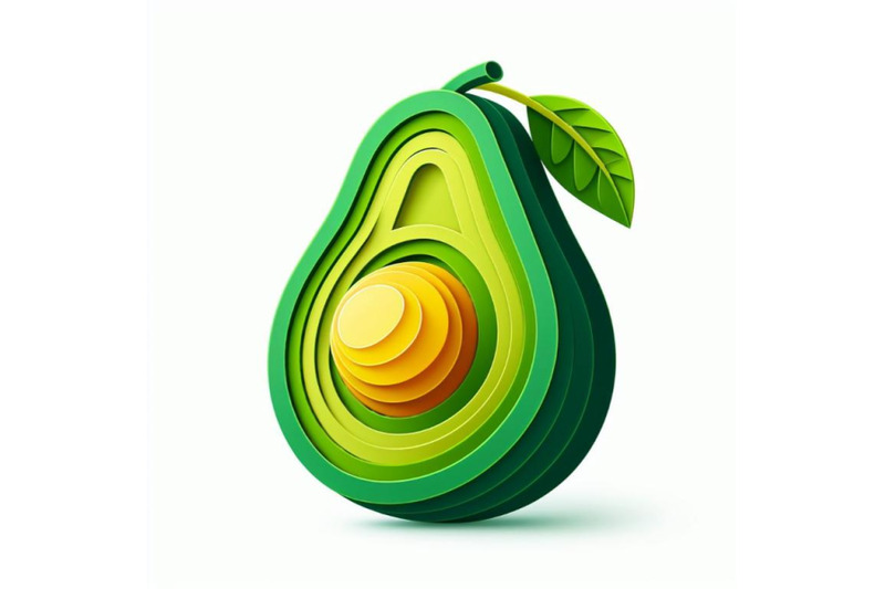 12-vector-paper-cut-green-avocadset