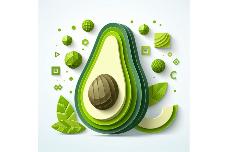 12-vector-paper-cut-green-avocadset