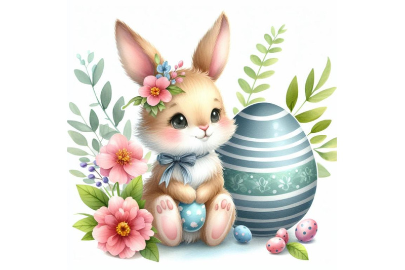 12-watercolor-cute-easter-bunny-set