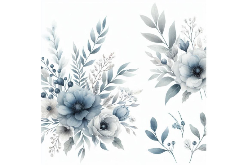 12-watercolor-dusty-blue-floral-set