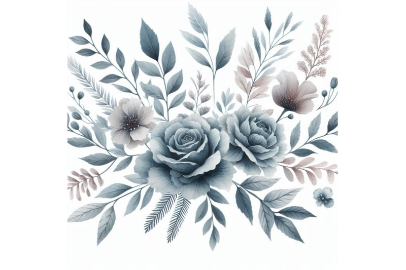 12-watercolor-dusty-blue-floral-set