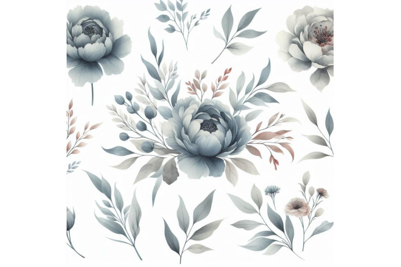 12-watercolor-dusty-blue-floral-set